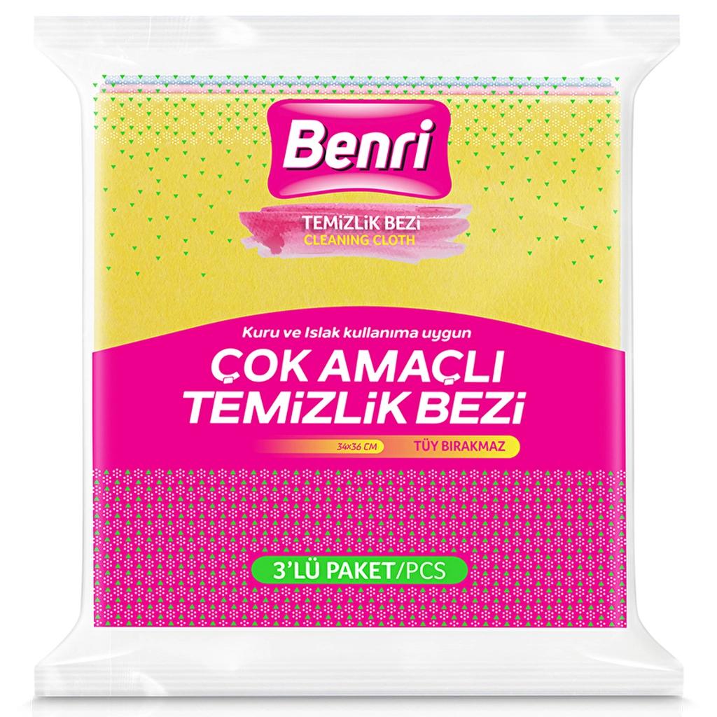 Benri Multi-Purpose Cleaning Cloths 3-Pack by Beauty Care Bag