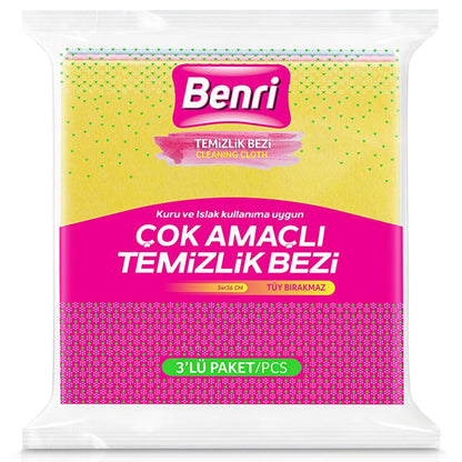 Benri Multi-Purpose Cleaning Cloths 3-Pack by Beauty Care Bag
