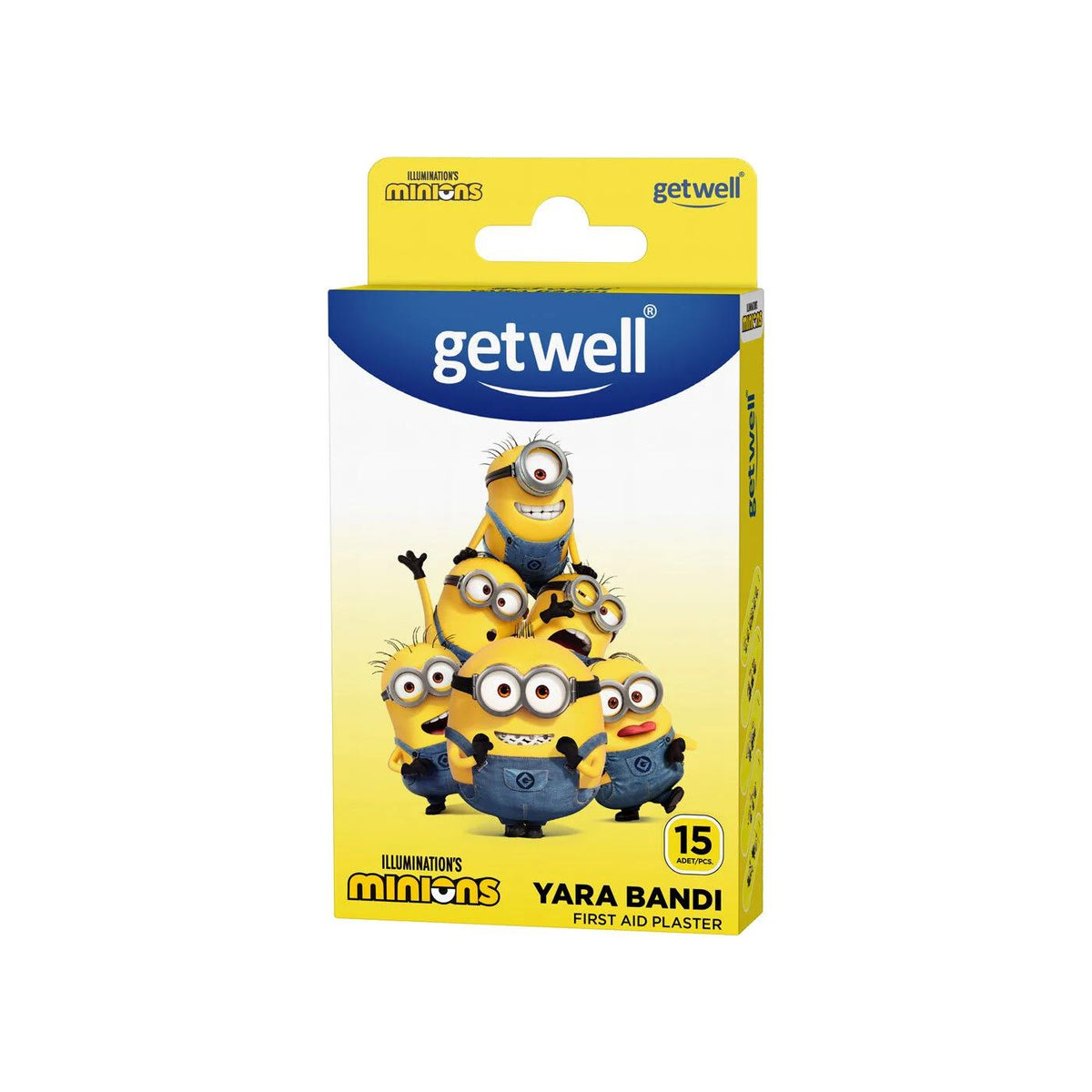 Getwell Minions Adhesive Bandages for Kids 15 Count by Beauty Care Bag