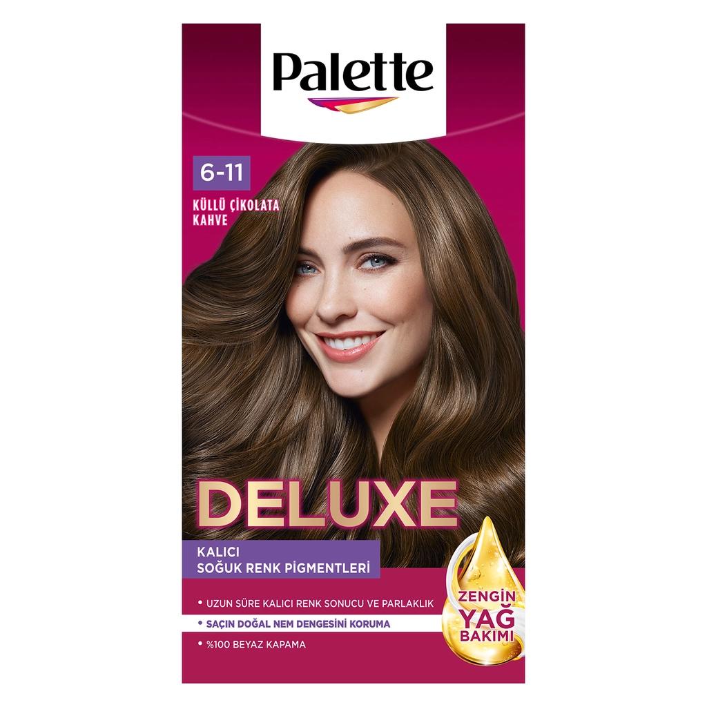 Palette Deluxe Ash Chocolate Brown Hair Dye 611 115 ml by Beauty Care Bag