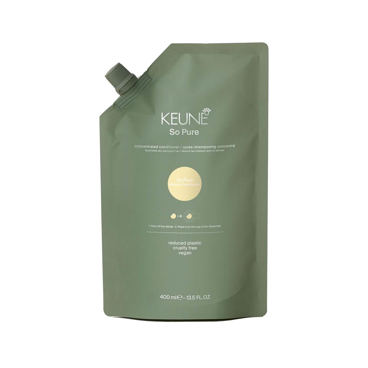 Keune So Pure Polish Hair Smoothing Cream Refill: Straighten, Smooth & Shine - Eco-Friendly 400ml by Beauty Care Bag