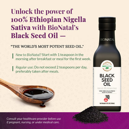 Ethiopian Black Seed Oil 5oz (GLASS) by BioNatal