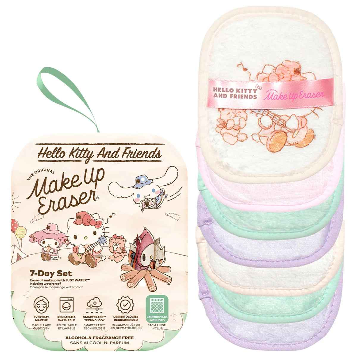 MakeUp Eraser Hello Kitty Glamping 7-day reusable cloth set