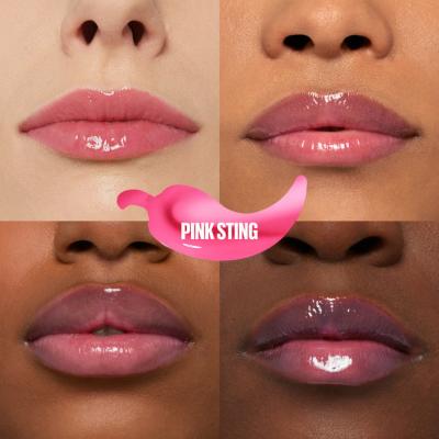 Maybelline Lifter Plump Lip Gloss - Non-Sticky, Chili Pepper Extract, Pink Sting Shade by Beauty Care Bag