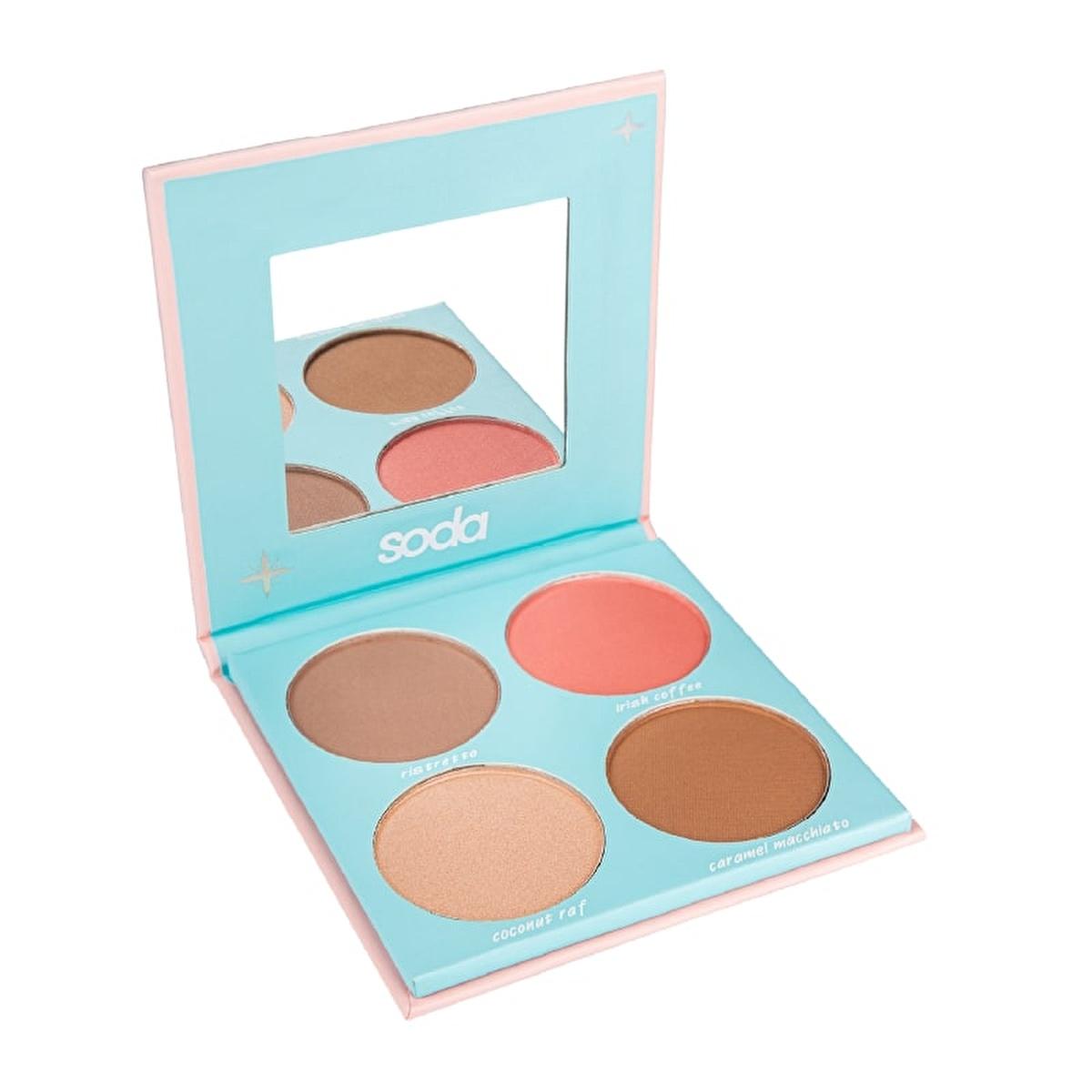 Soda Coffee Magic 4-in-1 palette with contour, blush, highlighter and bronzer