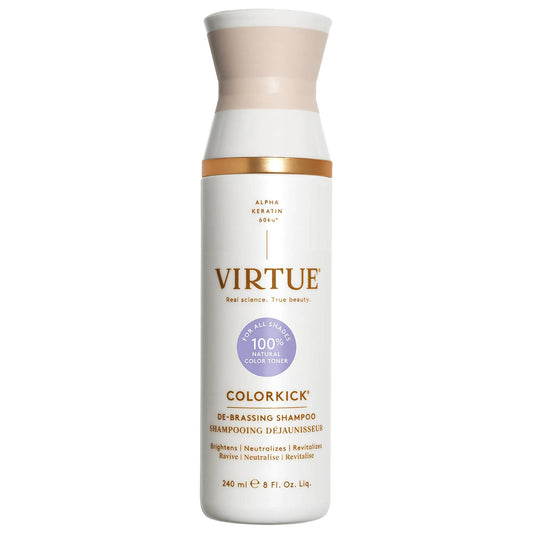 ColorKick Debrassing Blue Purple Shampoo: Tone, Brighten & Neutralize Brassiness - Sulfate-Free, Vegan for Blonde, Gray, Color Treated Hair by Beauty Care Bag