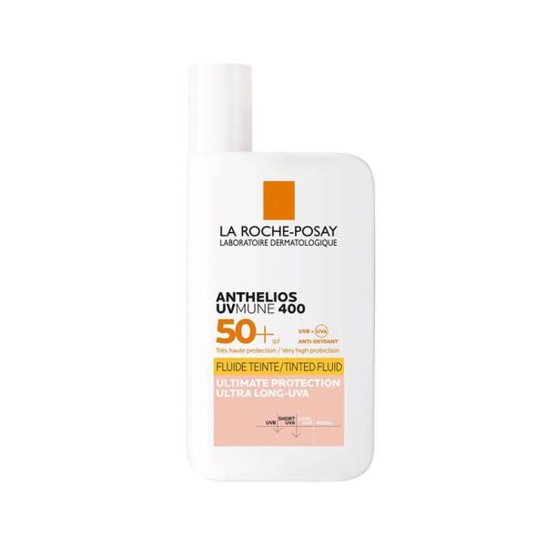 La Roche Posay Anthelios UVmune Fluid Tinted Sunscreen SPF50+ - Hypoallergenic, Non-Comedogenic, Water-Resistant by Beauty Care Bag