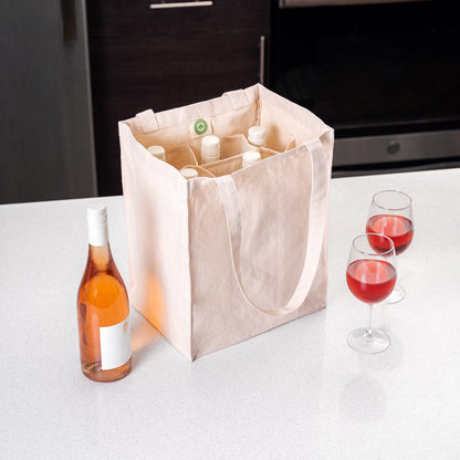 Canvas Wine Tote by Organic Cotton Mart