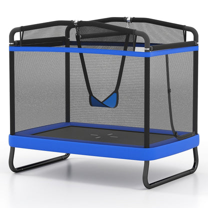 6 ft rectangle kids trampoline with swing and horizontal bar by GBruno Store, view 4