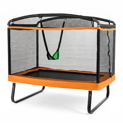 6 ft kids trampoline with swing and enclosure net by GBruno Store, view 2