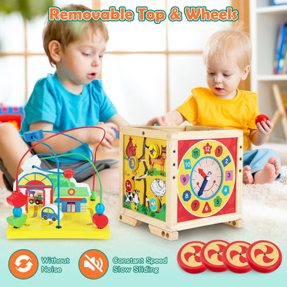 6-In-1 Developmental Learning Educational Toy with Bead MazeTorqelo.com