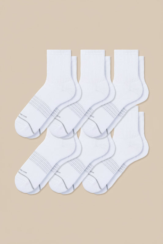 6-Pack Women's 3D Sports Crew Socks by Breevar
