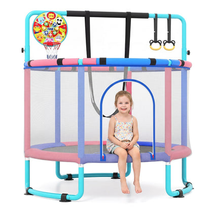 60-inch 6-in-1 kids trampoline play set with gym bar and swing by GBruno Store, view 12