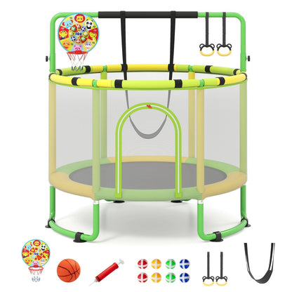 60-inch kids trampoline with adjustable gymnastics bar by GBruno Store, view 18