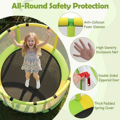 60-inch 6-in-1 kids trampoline play set with gym bar and swing by GBruno Store, view 23