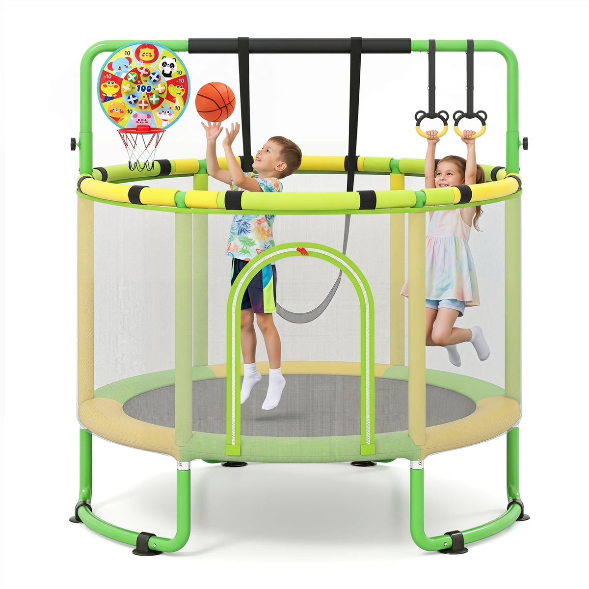 60-inch kids trampoline with adjustable gymnastics bar by GBruno Store, view 17