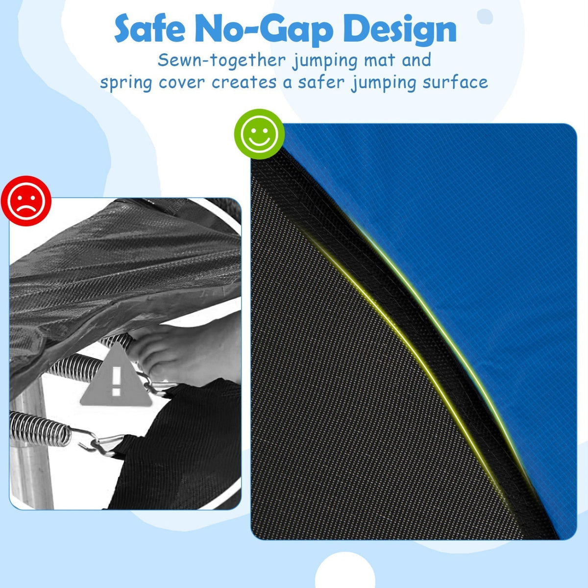 60-inch kids trampoline with adjustable gymnastics bar by GBruno Store, view 14