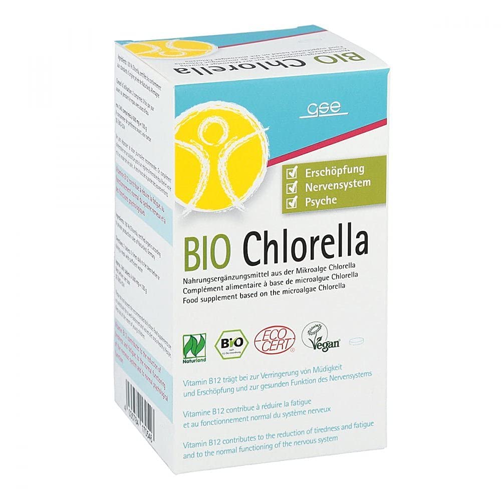 Bio-Chlorella 240 Tablet Dietary Supplement - 500mg Organic Chlorella Powder per Tablet by Beauty Care Bag