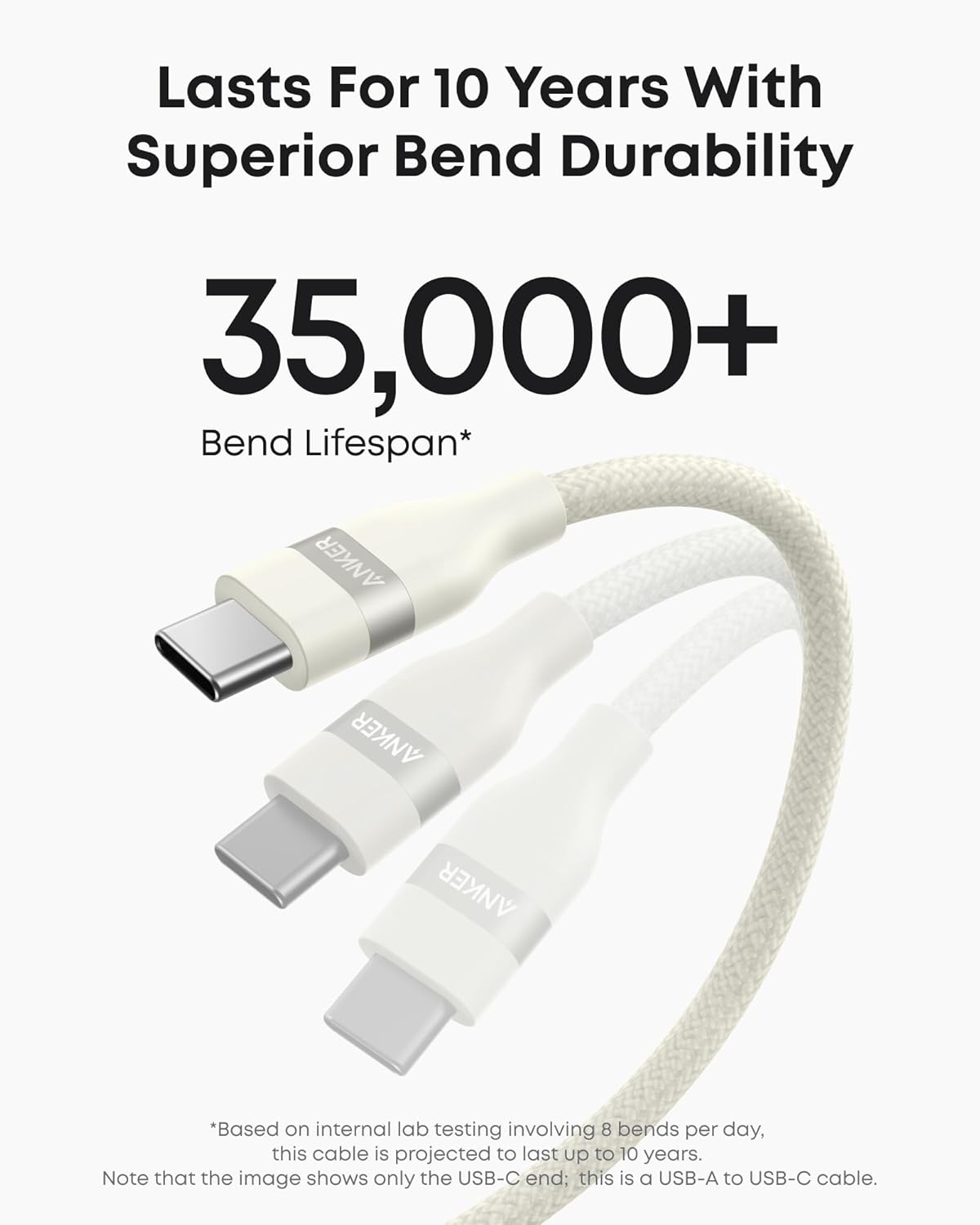 Anker USB-A to USB-C Cable (3 ft / 6 ft, Upcycled-Braided) by Anker