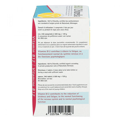Bio-Chlorella 240 Tablet Dietary Supplement - 500mg Organic Chlorella Powder per Tablet by Beauty Care Bag