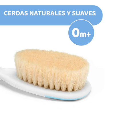 Chicco Baby Hair Brush and Comb Set - Gentle Hair Care for Newborns and Infants by Beauty Care Bag