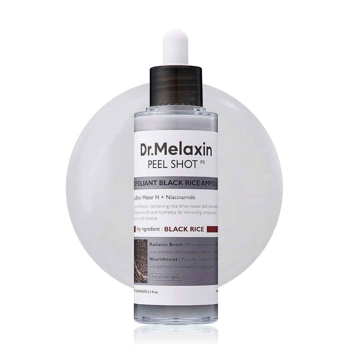 Dr. Melaxin Peel Shot Exfoliant Black Rice Ampoule by AsiaBeautyMall