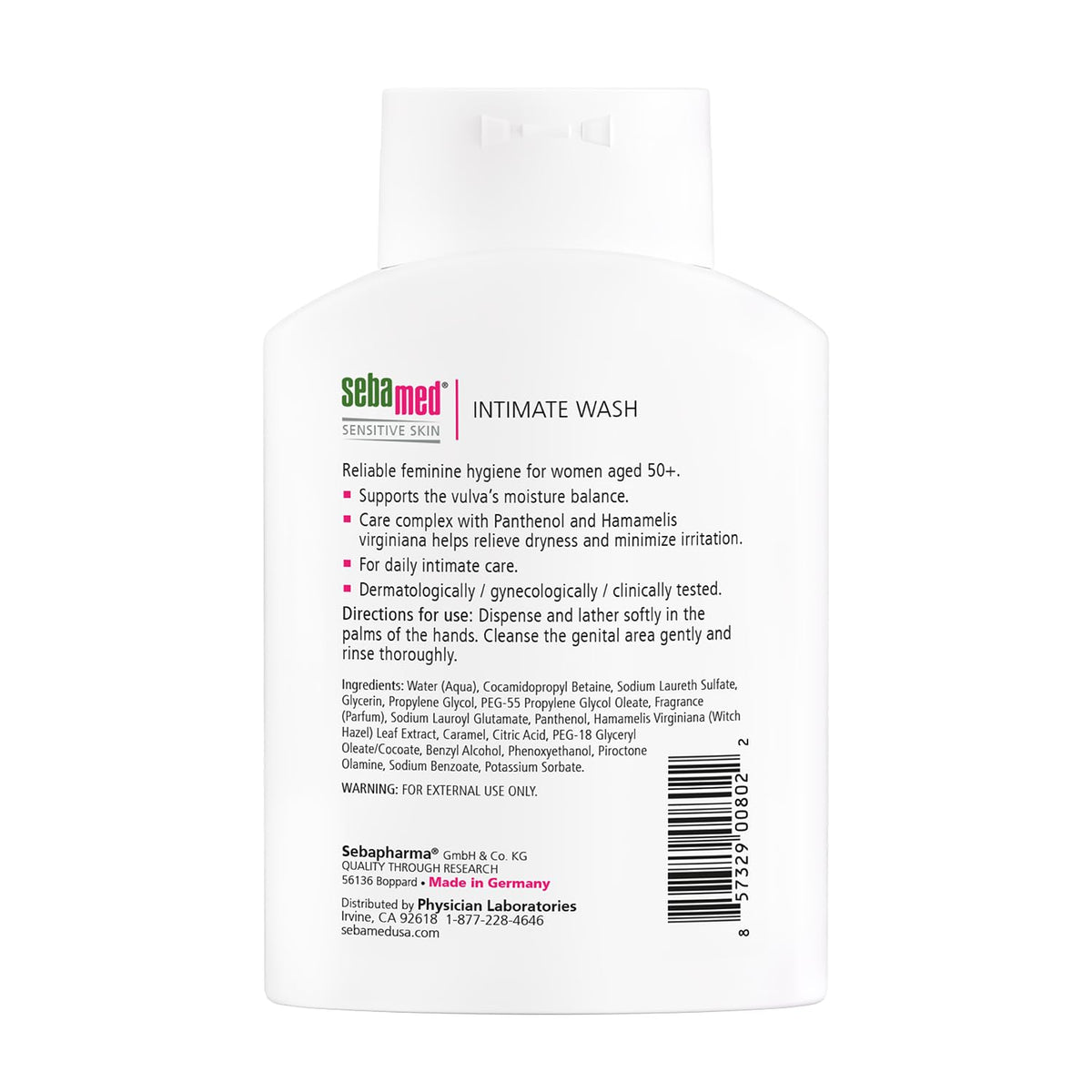Sebamed Intimate Wash Gel pH 6.8 - Gentle Hygiene for Women Over 50, Natural Intimate Care by Beauty Care Bag