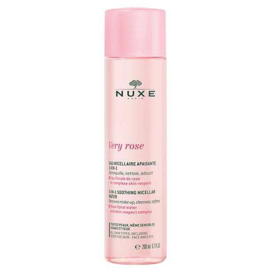 Nuxe Very Rose 3 In 1 Soothing Micellar Water - Gentle Makeup Removal & Skincare by Beauty Care Bag
