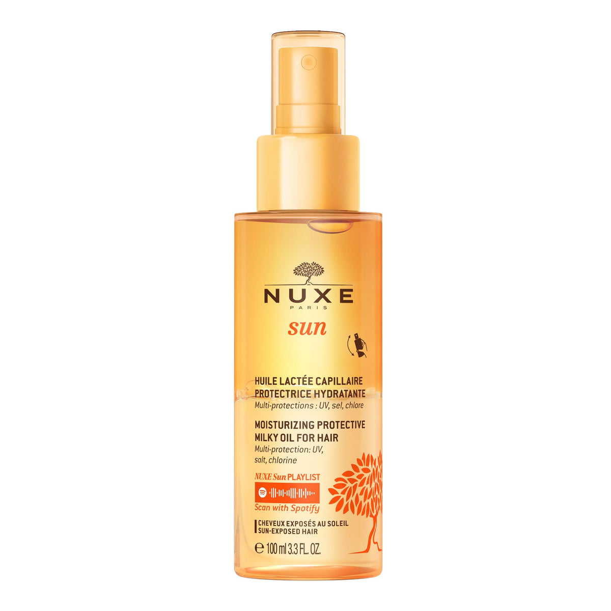 Nuxe Sun Moisturizing & Protective Dual-Phase Hair Care Milk - 3.38 fl oz - UV Protection for Color-Treated Hair by Beauty Care Bag