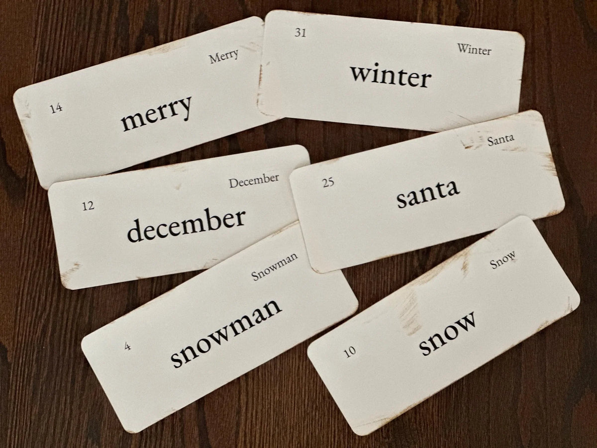 Vintage-Inspired Christmas Flashcards | Set of 6 by Rust & Cinder