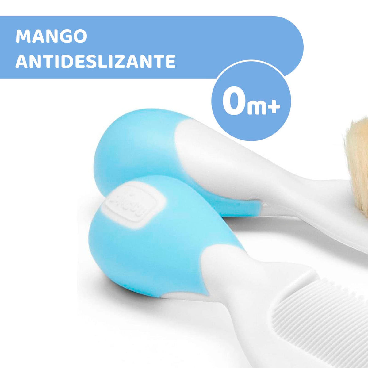 Chicco Baby Hair Brush and Comb Set - Gentle Hair Care for Newborns and Infants by Beauty Care Bag