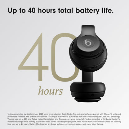 Beats Studio Pro Premium Wireless Over-Ear Headphones- Up to 40-Hour Battery Life, Active Noise Cancelling, Great for Travel & Commuting, USB-C Lossless Audio, Apple & Android Compatible -Black (Refurbished) by EasyOptionXY