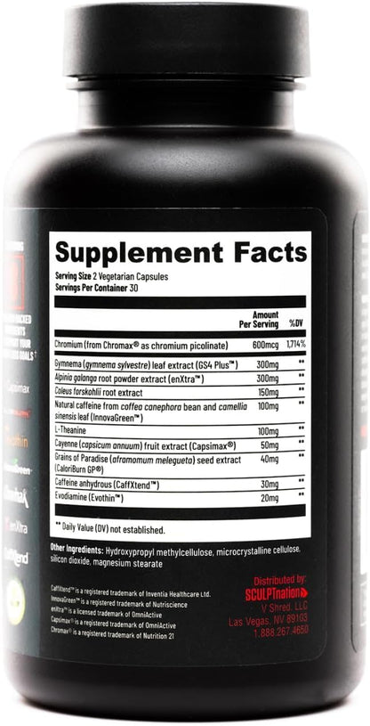 Sculpt Nation by V Shred Burn Thermogenic Fat Burner for Men & Women by Shahmori