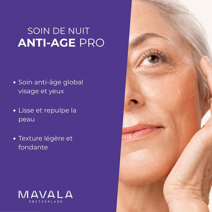 Mavala Anti-Age Pro Time Release System Night Care Cream - Anti-Aging Night Cream with Watercress Extract and Alpine Rose Extract by Beauty Care Bag