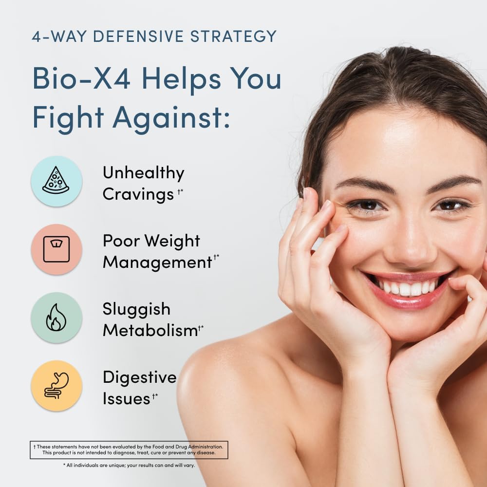 Nucific Bio-X4 4-in-1 Weight Management Probiotic – 90 Capsules | Daily Digestive & Wellness Support by Shahmori