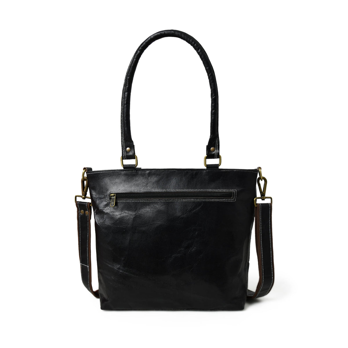 Black Terry Tote by Classy Leather Bags