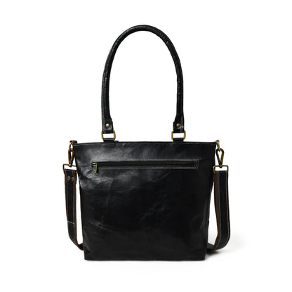 Black Terry Tote by Classy Leather Bags
