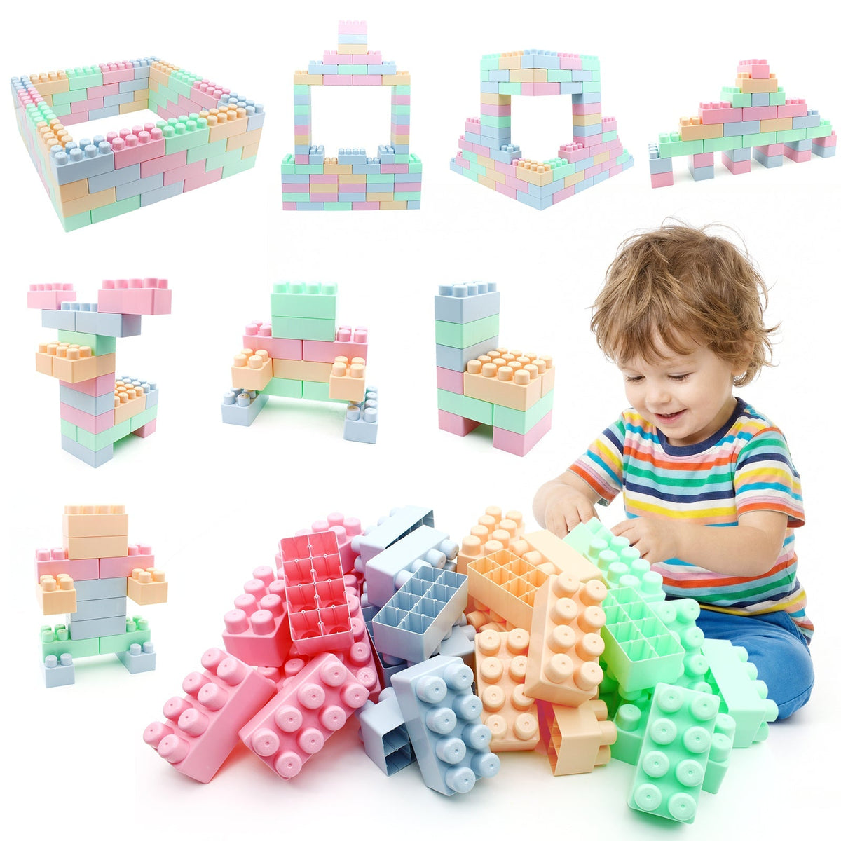 64 pcs Building Blocks for Toddlers Educational Toy by GBruno Store