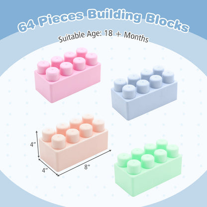 64 pcs Building Blocks for Toddlers Educational Toy by GBruno Store