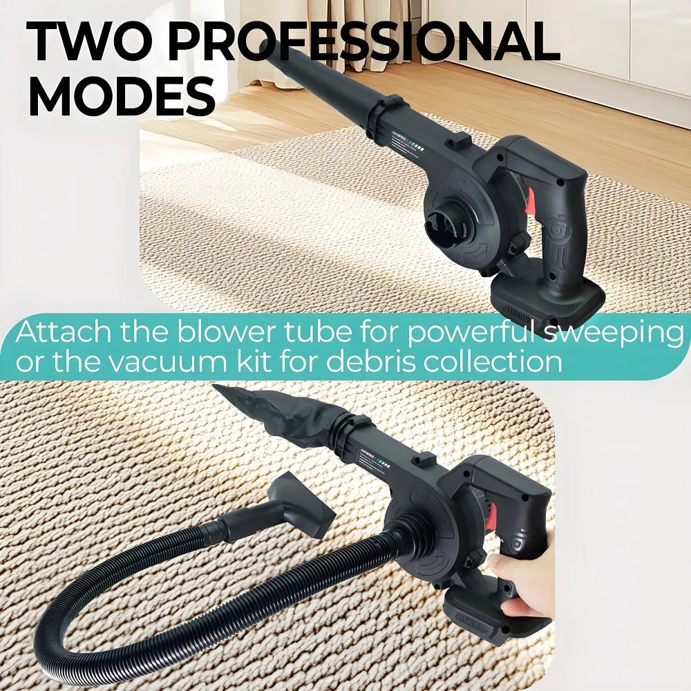Cordless 2 in 1 Air Blower & Vacuum Cleaner, Leaf Dust Collector for Car, Computer, Garden, Compatible with Makita 18V/21V by Torqelo.com