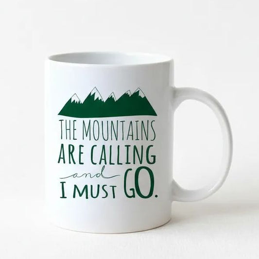 Mountain Coffee Mug – Ceramic Rocky Mountain Mug | Dishwasher Safe, Camping Gift by Joyful Moose