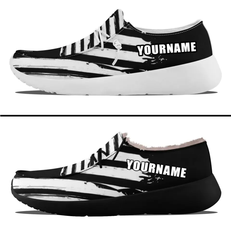 Personalized Patriotic Canvas Slip-On Sneakers, Custom USA Flag Design Loafer Shoes, Buy One Get One Gift,ZH-240202305-3bb by PatriotiCustom