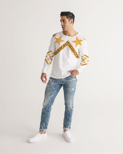Men's Fashion Long Sleeve Wakerlook Tee by Sky Blue Saffron
