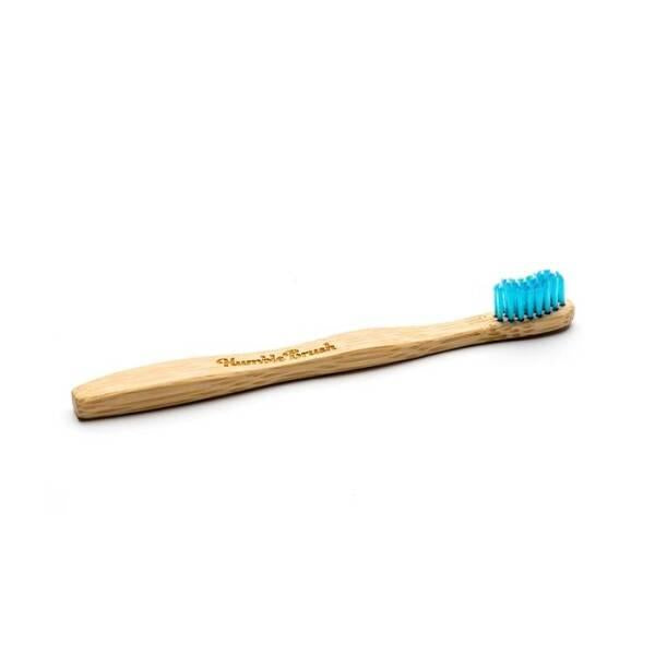 Humble Brush Kids Bamboo Toothbrush: Ultra-Soft Bristles for Gentle Cleaning, Eco-Friendly, Biodegradable, Blue - The Sustainable Choice for Your Child's Smile. by Beauty Care Bag