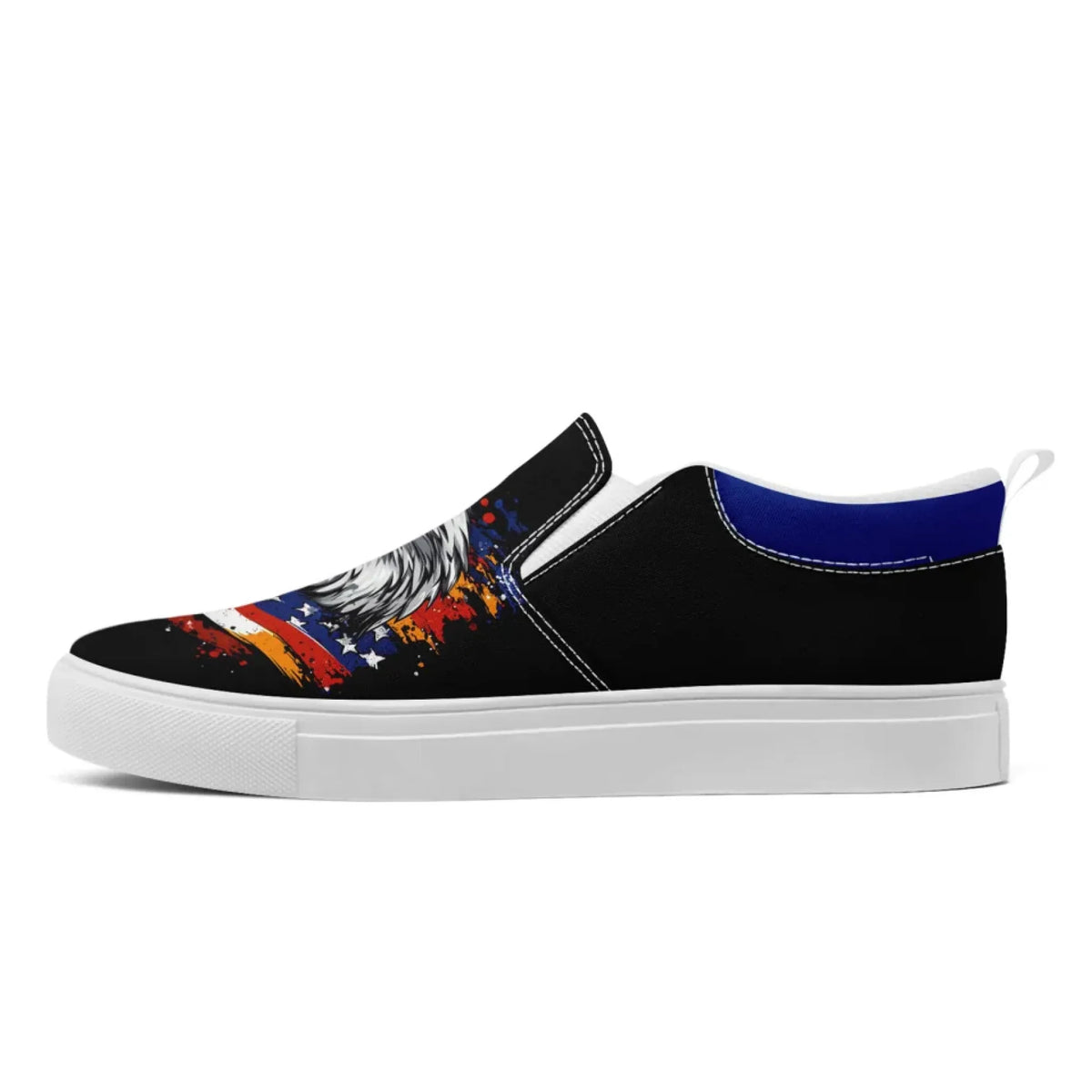 Personalized Patriotic Sneakers, Custom US Flag Shoes, Pride Flag Slip On Shoes by PatriotiCustom