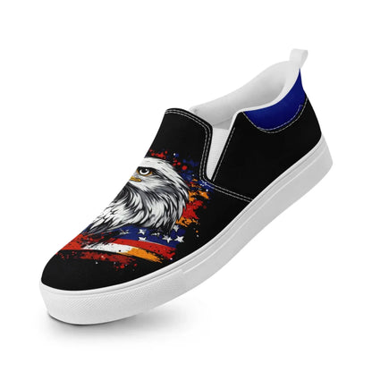Personalized Patriotic Sneakers, Custom US Flag Shoes, Pride Flag Slip On Shoes by PatriotiCustom