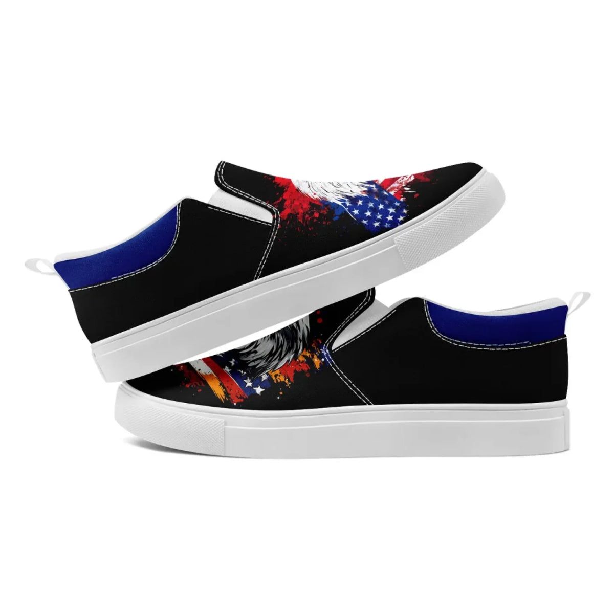 Personalized Patriotic Sneakers, Custom US Flag Shoes, Pride Flag Slip On Shoes by PatriotiCustom