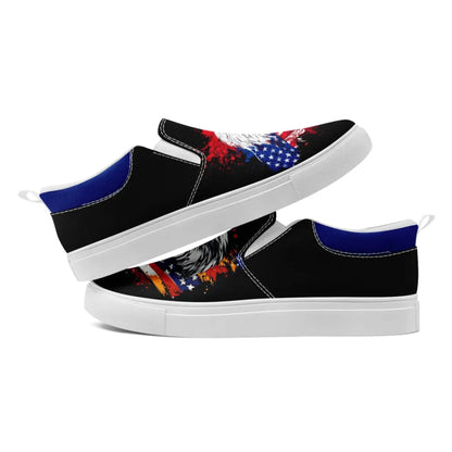 Personalized Patriotic Sneakers, Custom US Flag Shoes, Pride Flag Slip On Shoes by PatriotiCustom