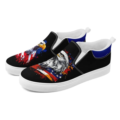 Personalized Patriotic Sneakers, Custom US Flag Shoes, Pride Flag Slip On Shoes by PatriotiCustom