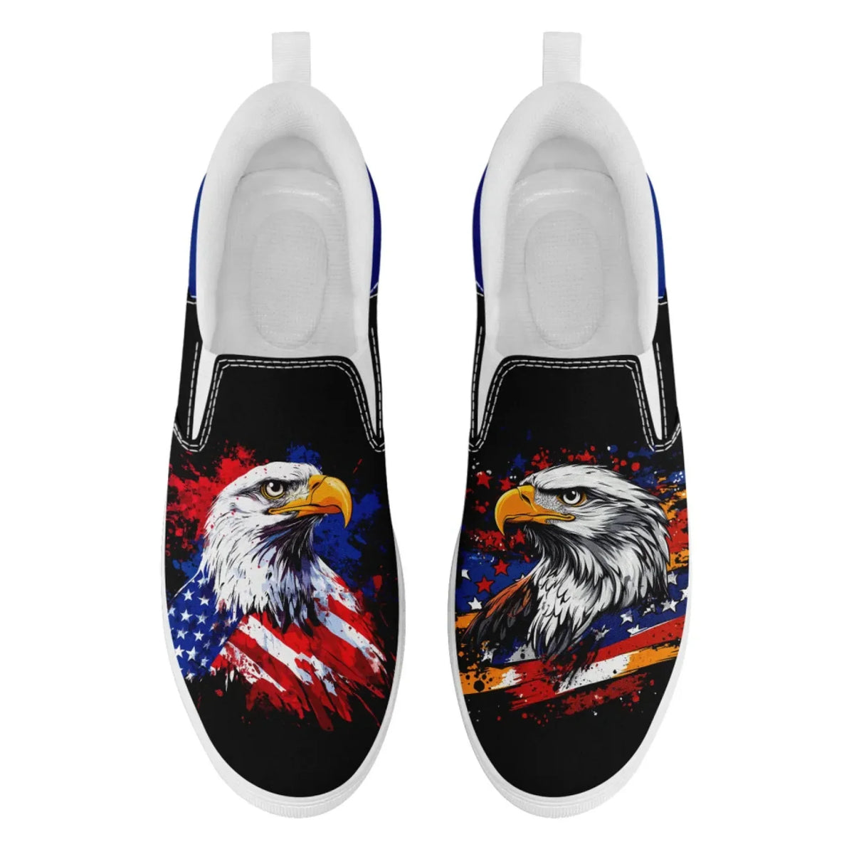 Personalized Patriotic Sneakers, Custom US Flag Shoes, Pride Flag Slip On Shoes by PatriotiCustom